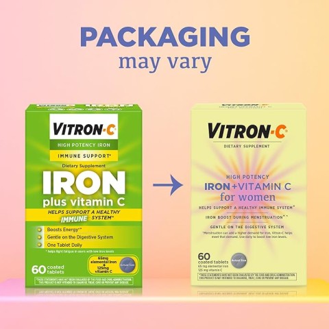 vitron c iron vitamin c for women packing may vary